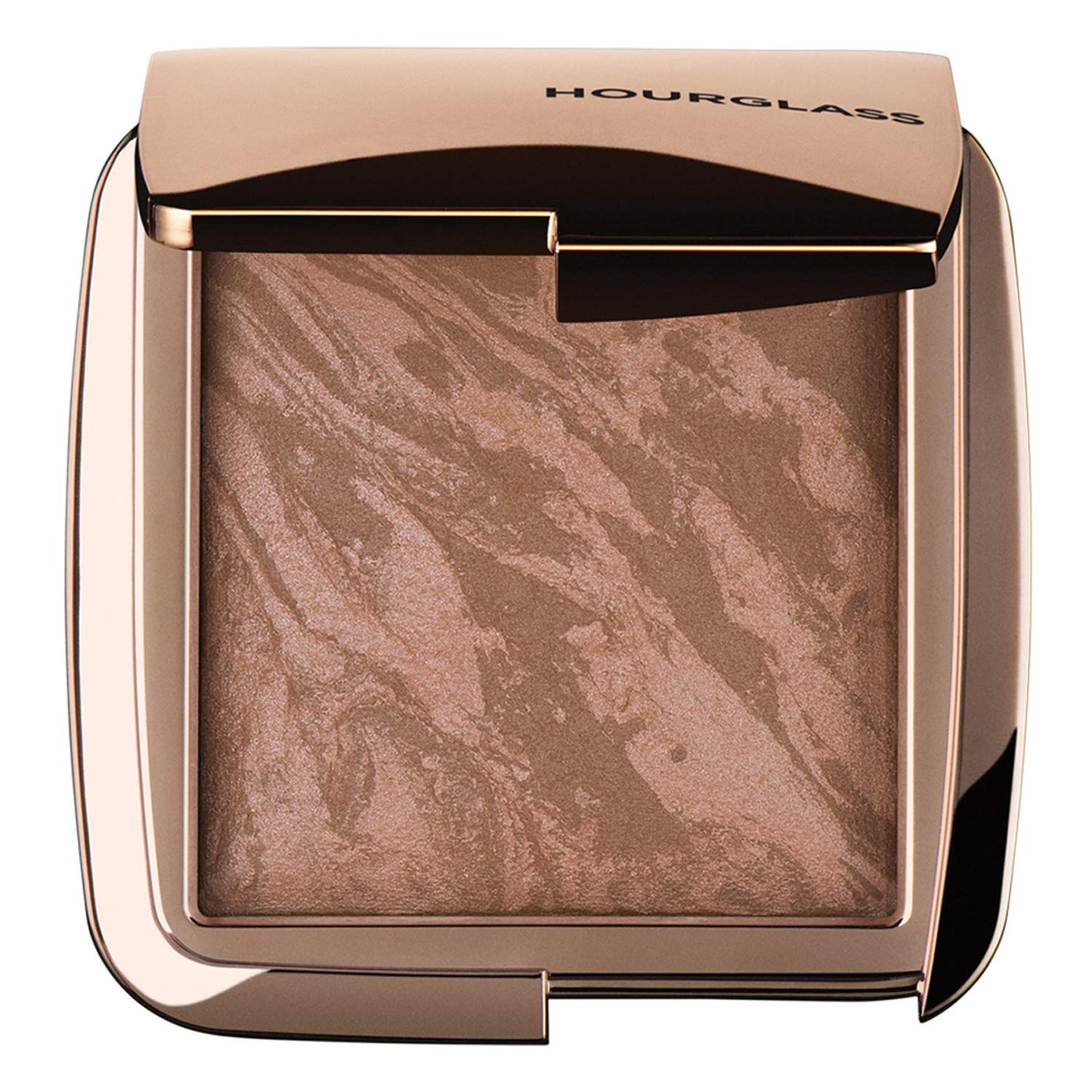 Hourglass Ambient Lighting Bronzer in Luminous Bronze Light. Highlighting Bronzer for a Natural Sun-Kissed Glow. Vegan and Cruelty-Free.