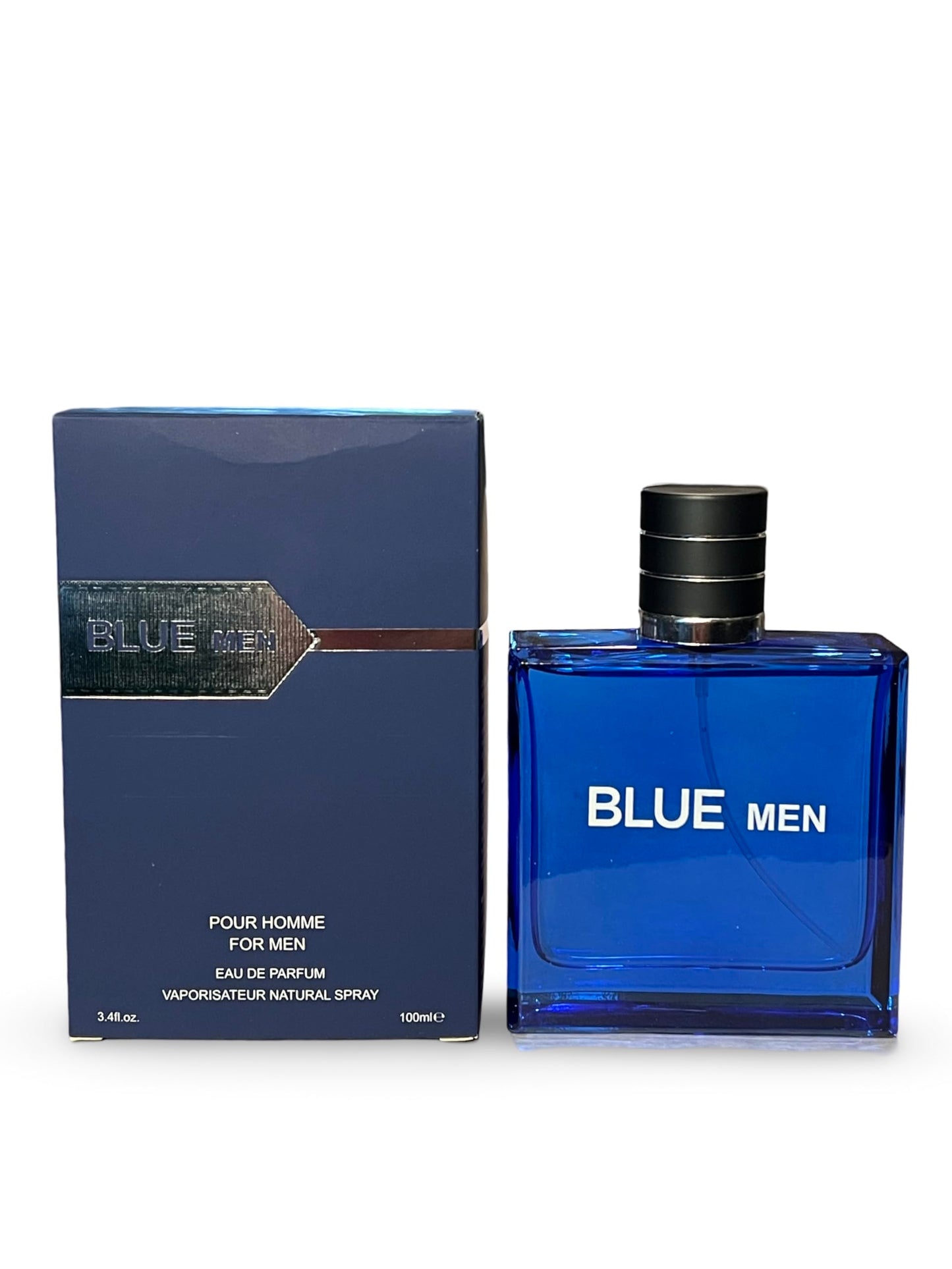 United Scents BLUE MEN Eau de Parfum for Men, 3.4 Fl Oz, Notes: Grapefruit, Lemon, Mint, Vetiver
