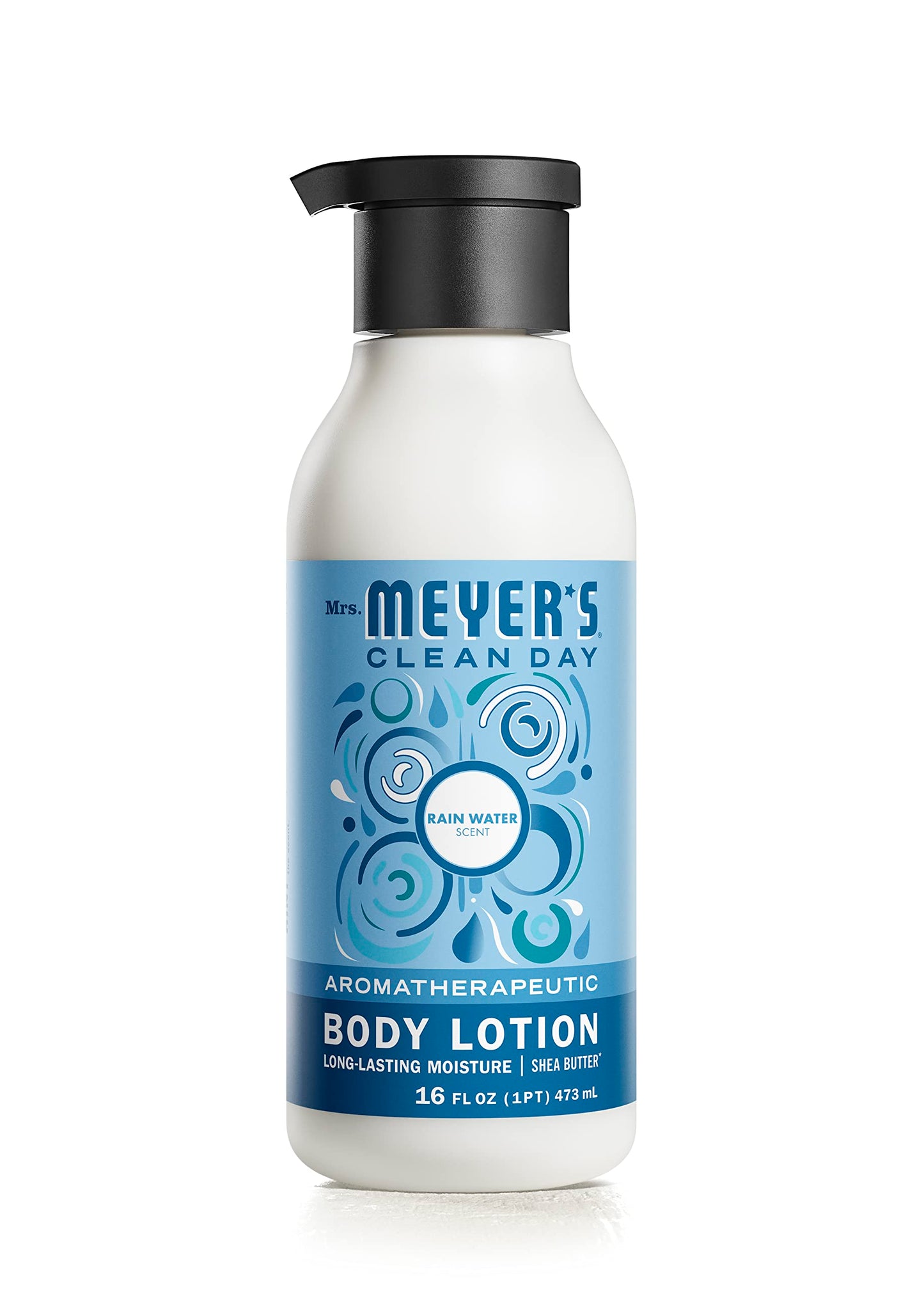 MRS. MEYER'S CLEAN DAY Body Lotion for Dry Skin, Non-Greasy Moisturizer Made with Essential Oils, Rain Water, 15.5 oz