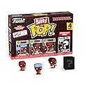 Funko Bitty POP! Deadpool - Bathtime, 4-Pack and A Surprise Mystery Mini Figure - 0.9 Inch (2.2 Cm) Collectable - Stackable Display Shelf Included…