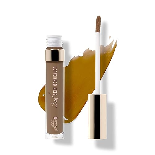 100% PURE 2nd Skin Concealer (Fruit Pigmented), Shade 7, Full Coverage, Lightweight, Liquid Concealer for Face, Under Eyes, Vegan Makeup (For Deep