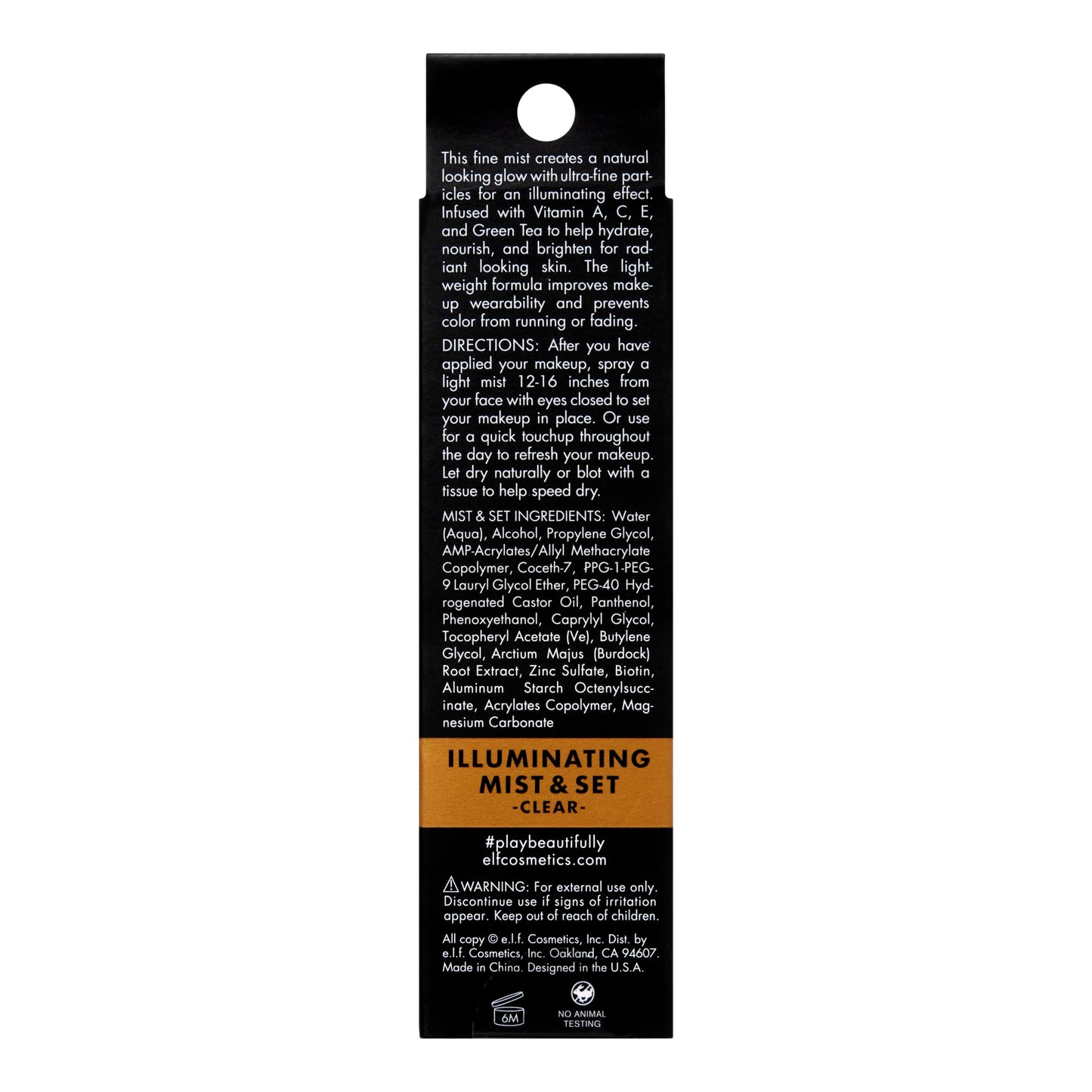e.l.f. Lumious Mist & Set, Setting Spray To Give Makeup A Lasting, Radiant Finish, Infused With Vitamins A, C & E, Small, 2 Fl Oz
