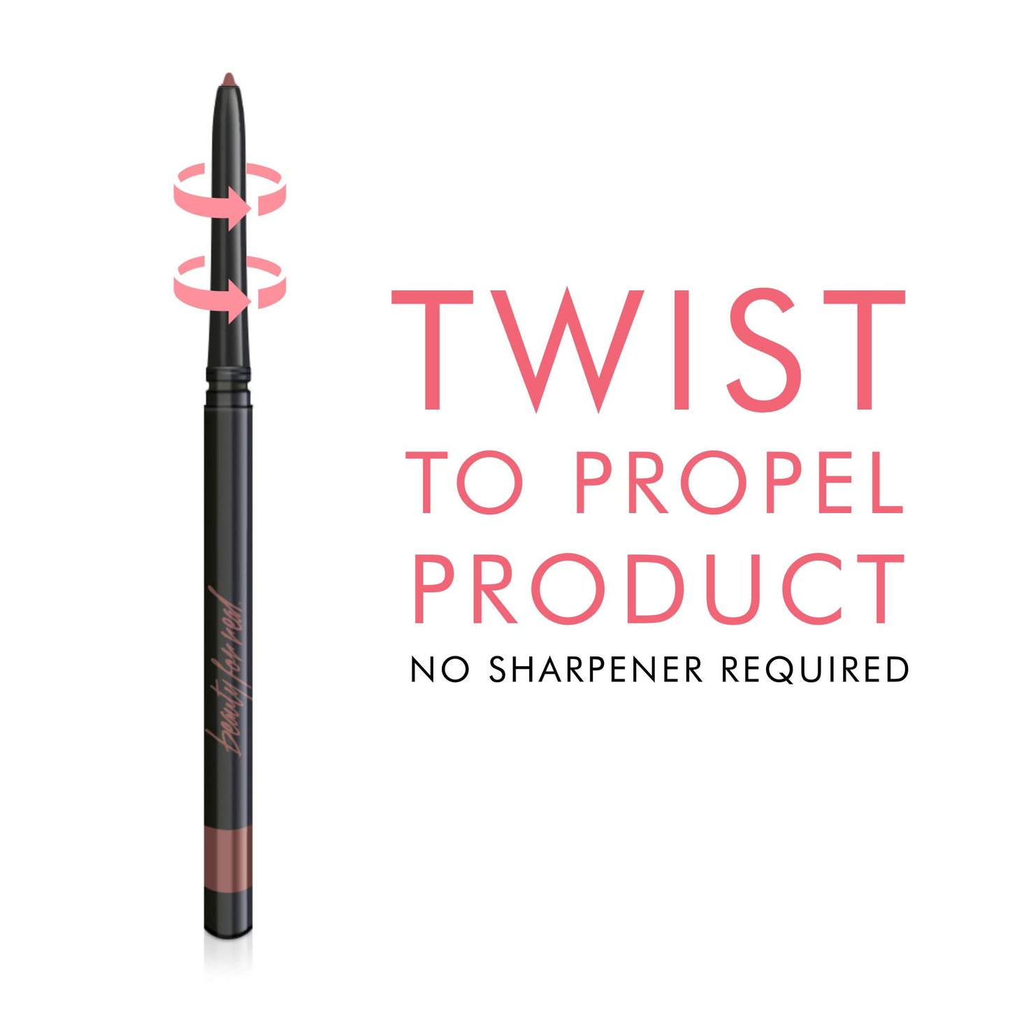Beauty For Real D-Fine Lip Liner Pencil, Neutral Deep - Universal, Long-Wear Shade - Define, Enhance & Perfect Lip Shape - Creamy Texture for Easy