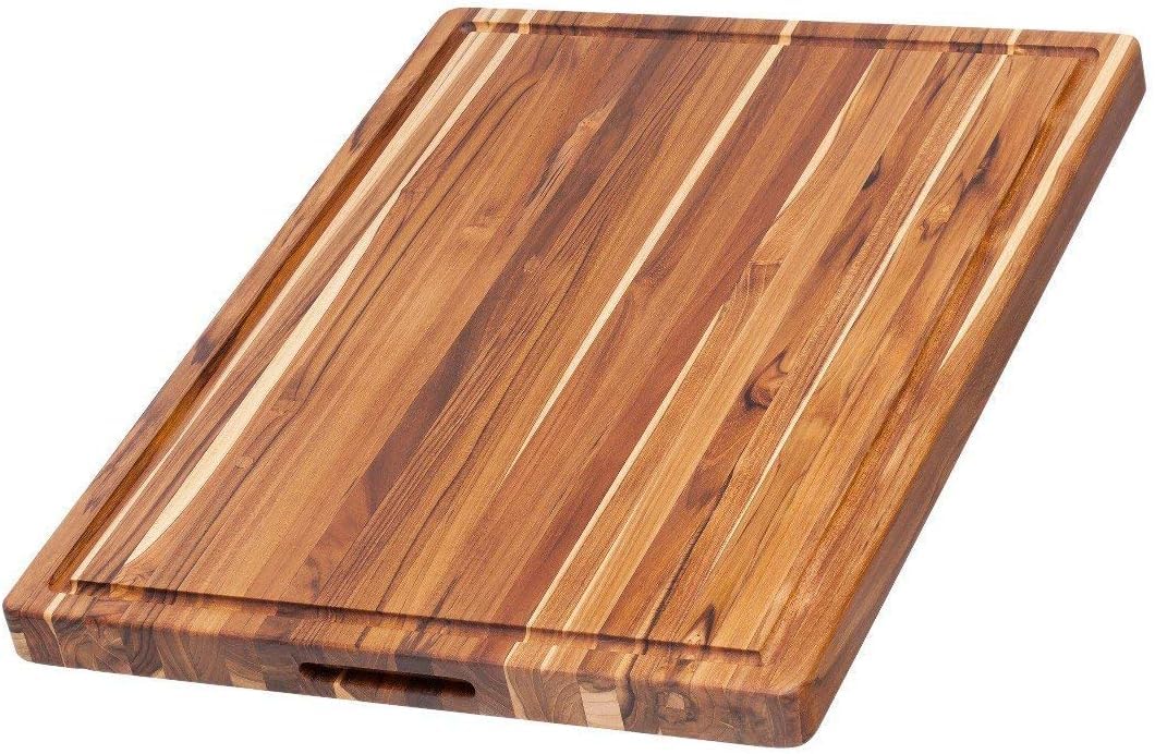 Teakhaus Cutting Board - Large (L) Wood Cutting Board with Juice Groove - Holiday Gift Ideas for Men and Women - Gift-Ready, Reversible, Edge Grain…