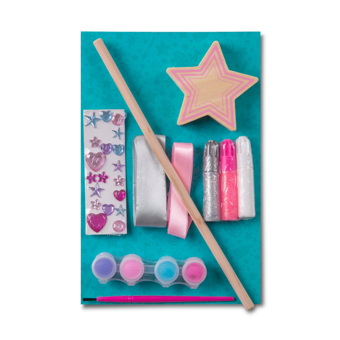 Melissa & Doug Created by Me! Wooden Princess Wand Craft Kit – Paint & Decorate DIY Princess Toy for Kids Ages 4+