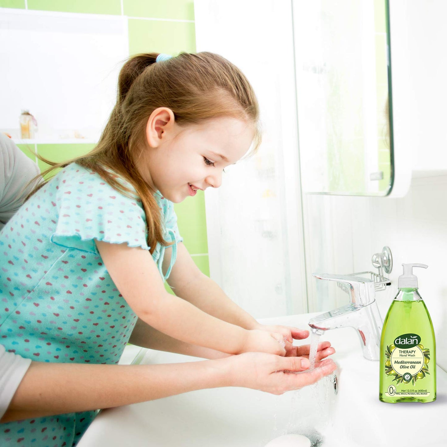 Dalan Therapy Mediterranean Olive Oil Ultra Moisturizing Liquid Hand Soap for Normal and Dry Hands Fresh Clean and Soft Feeling (13.5 Fl Oz / 400 mL