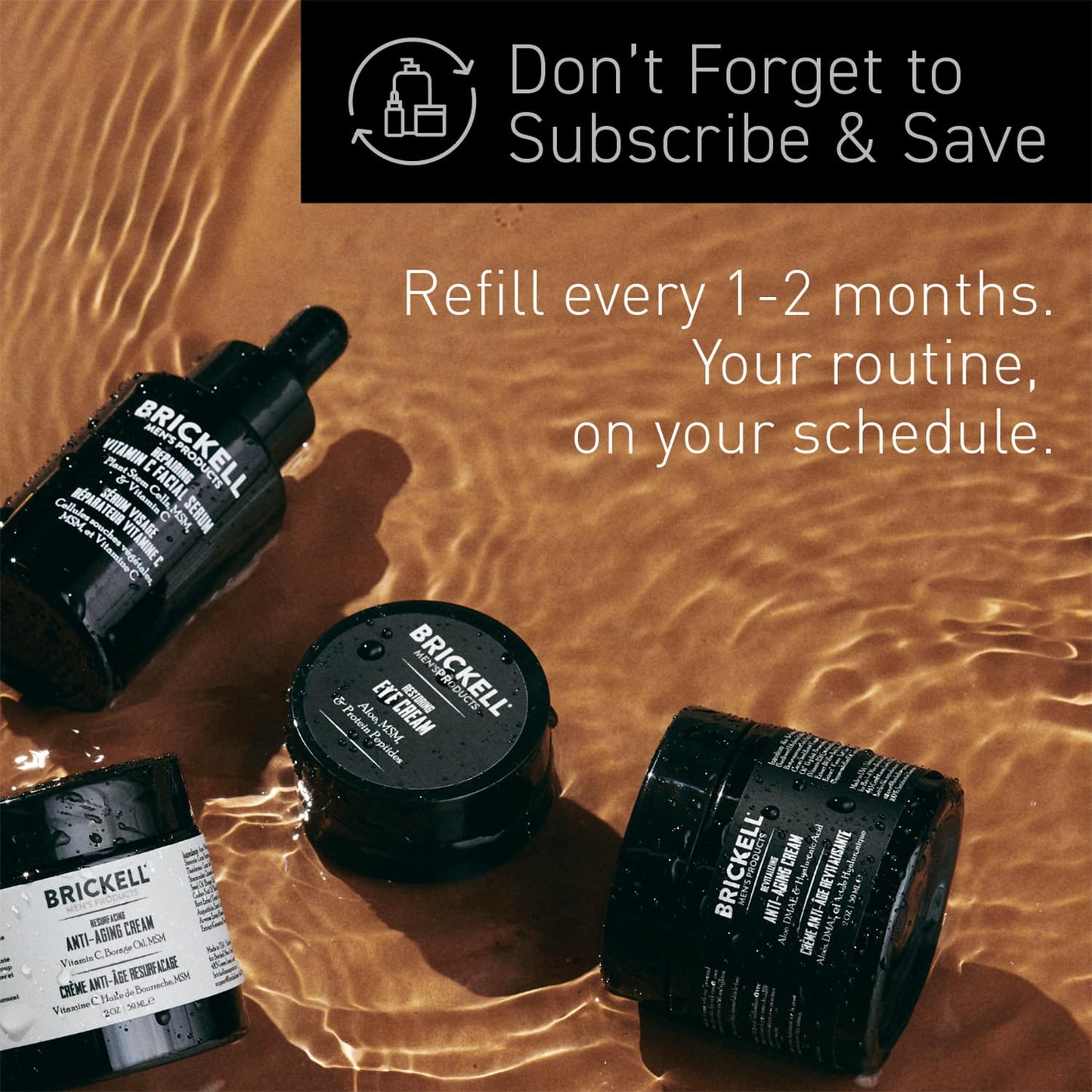 Brickell Men's Texturizing Sea Salt Spray for Men, Alcohol-Free, Lifts & Texturizes Hair for a Beach or Surfer Hair Style, With Sea Salt, Vitamin E Beauty and Personal Care Brickell Men's Products