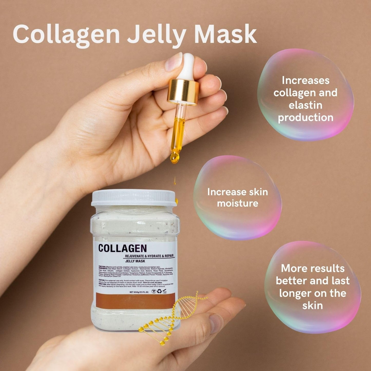 DR MEINAIER Jelly Masks for Facials Professional - Collagen Face Mask Jelly Powder - Jelly Face Mask Peel Off - Professional Face Mask Powder