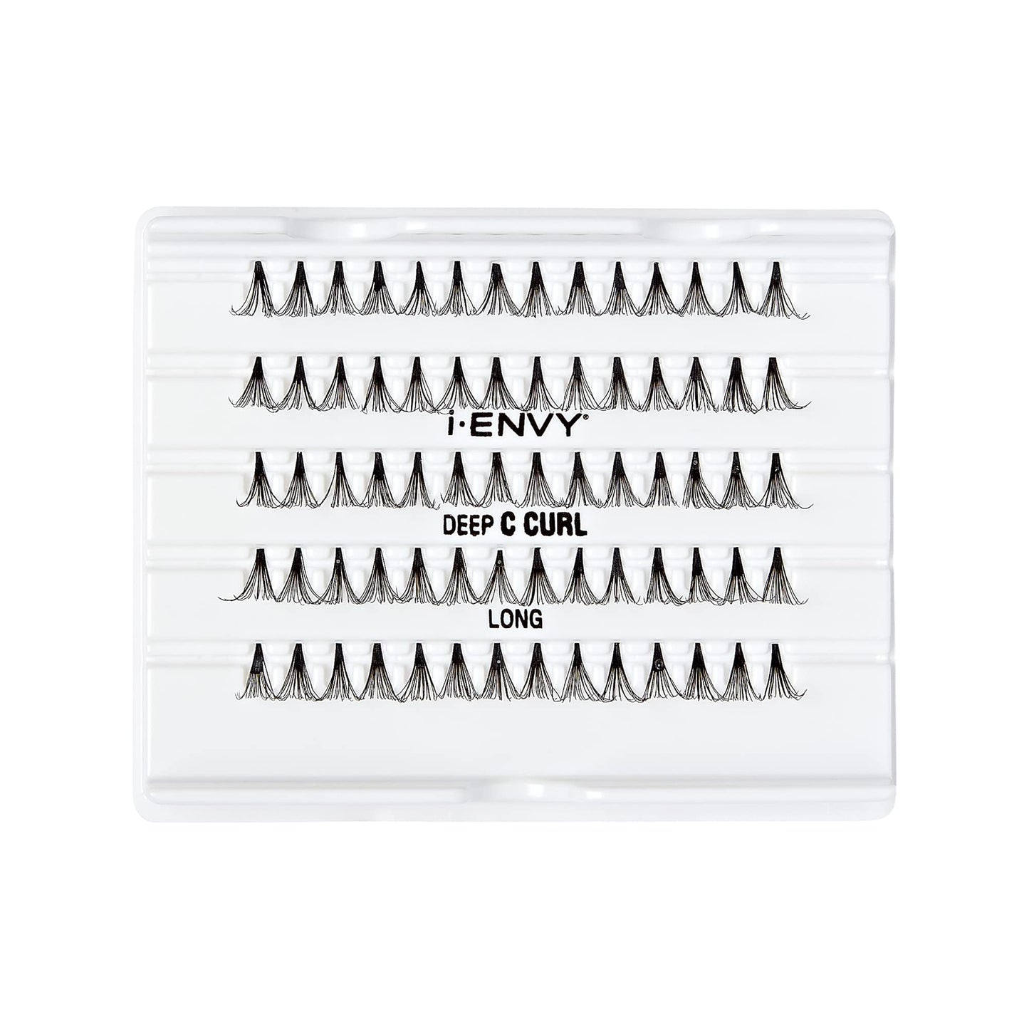 iENVY False Eyelashes Deep C Curl Individual Lashes Natural Finish Eyelash (Long)