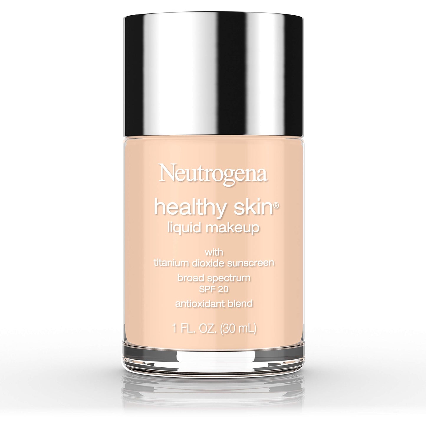 Neutrogena Healthy Skin Liquid Makeup Foundation, Broad Spectrum SPF 20 Sunscreen, Lightweight & Flawless Coverage Foundation with Antioxidant Vitamin