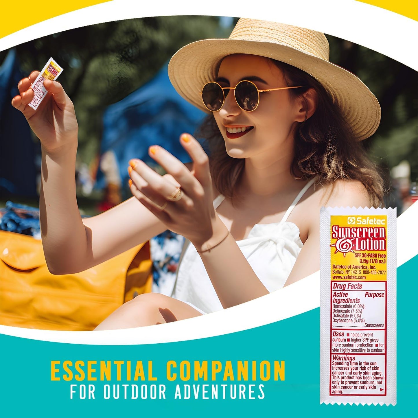 Safetec Sunscreen Lotion 53700 3.5 Gram Packets SPF 30 - (Box of 25)