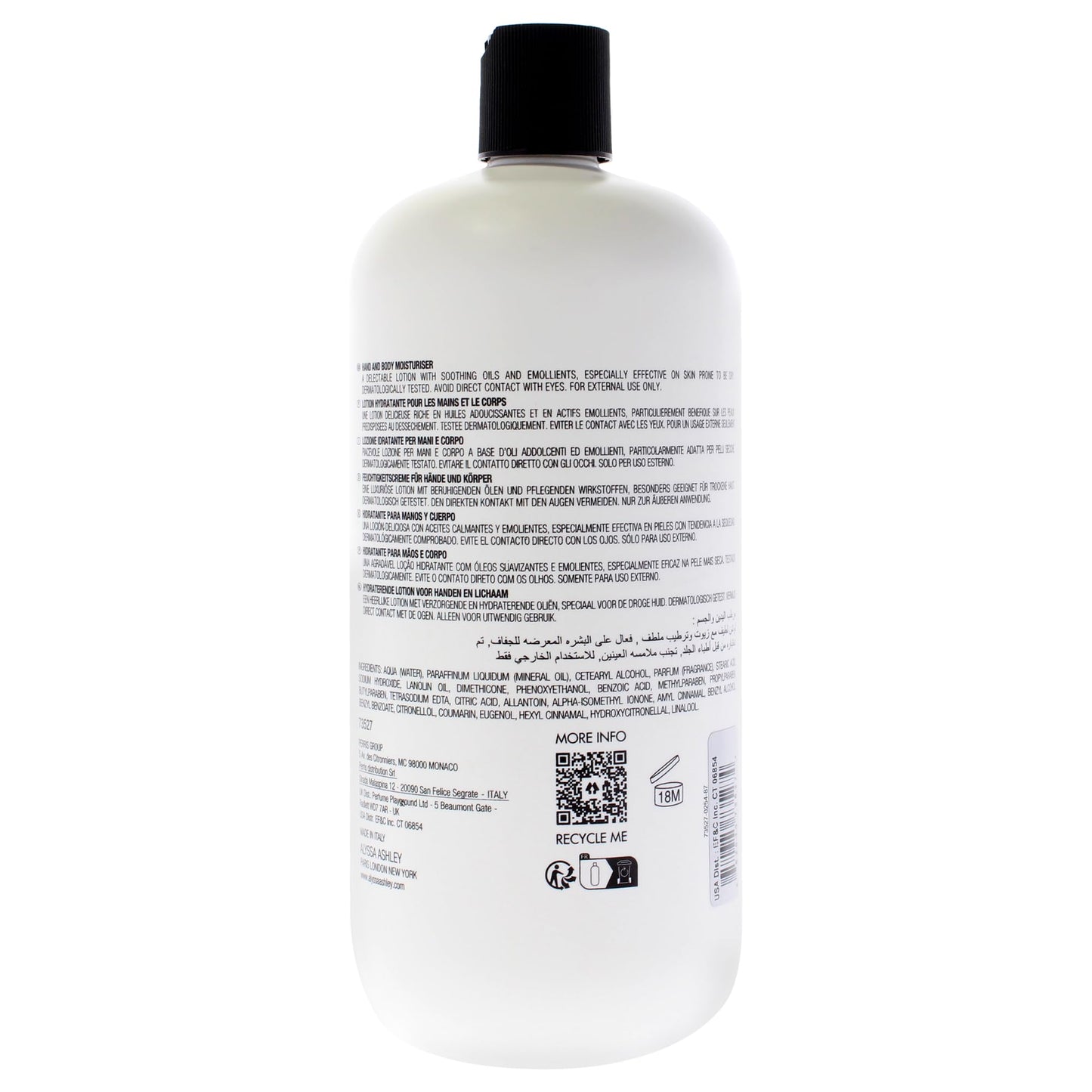 Alyssa Ashley Musk Body Lotion - Lotion for Women and Men - Body Cream for Smooth, Moisturized Skin - Citrus and Bergamot Top Notes - 25.3 oz