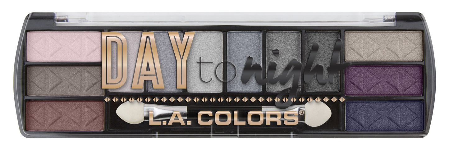 L.A. COLORS Day to Night 12 Color Eyeshadow, Evening CES431