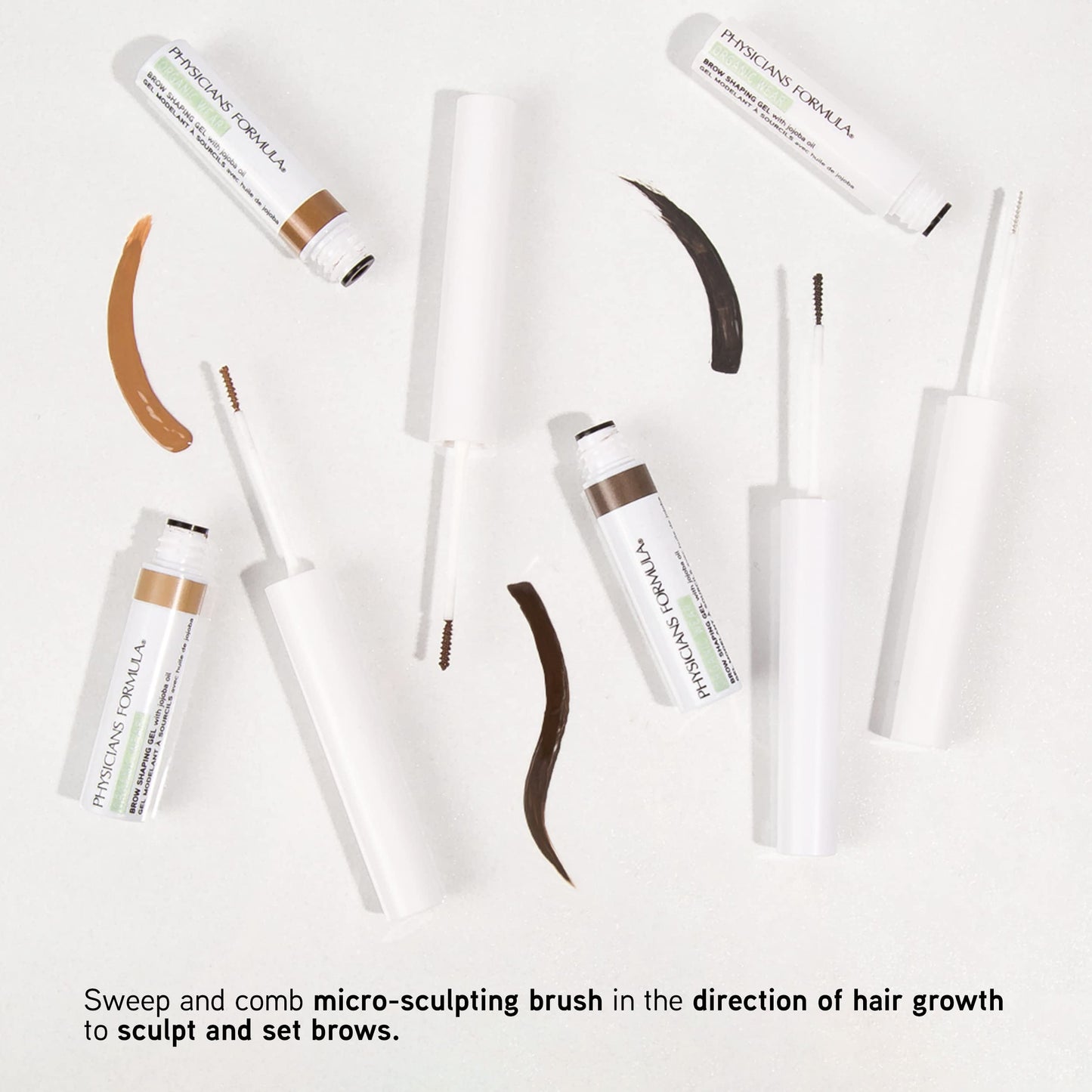 Physicians Formula Organic Wear All Natural Eyebrow Brow Gel Soft Black | Dermatologist Tested, Clinicially Tested