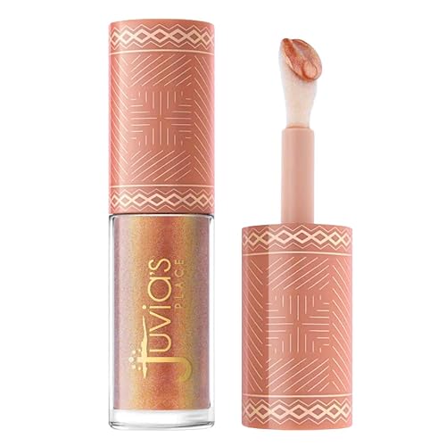 Juvia's Place Nubian Earth Glass Gloss Lip Gloss Oasis - Non-sticky Lip Makeup, Hydrating, Tinted Lip Gloss, Shine & Glow Lip Makeup, Beauty &