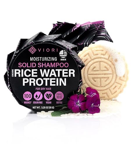 Viori Terrace Garden Shampoo Bar Made with Rice Water - Handcrafted All Natural Shampoo Bars - Sulfate Free