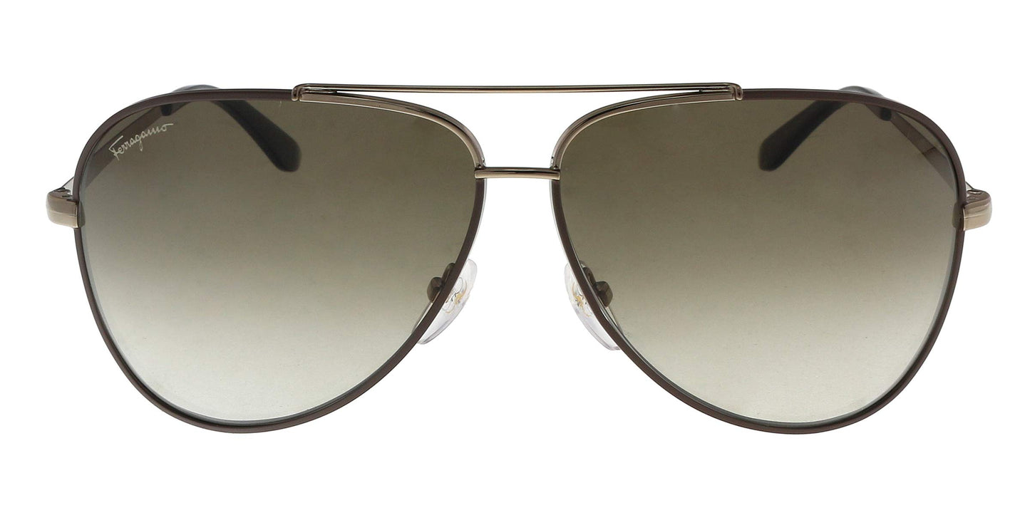 Salvatore Ferragamo Aviator Sunglasses SF131S 211 Brown 60mm 131