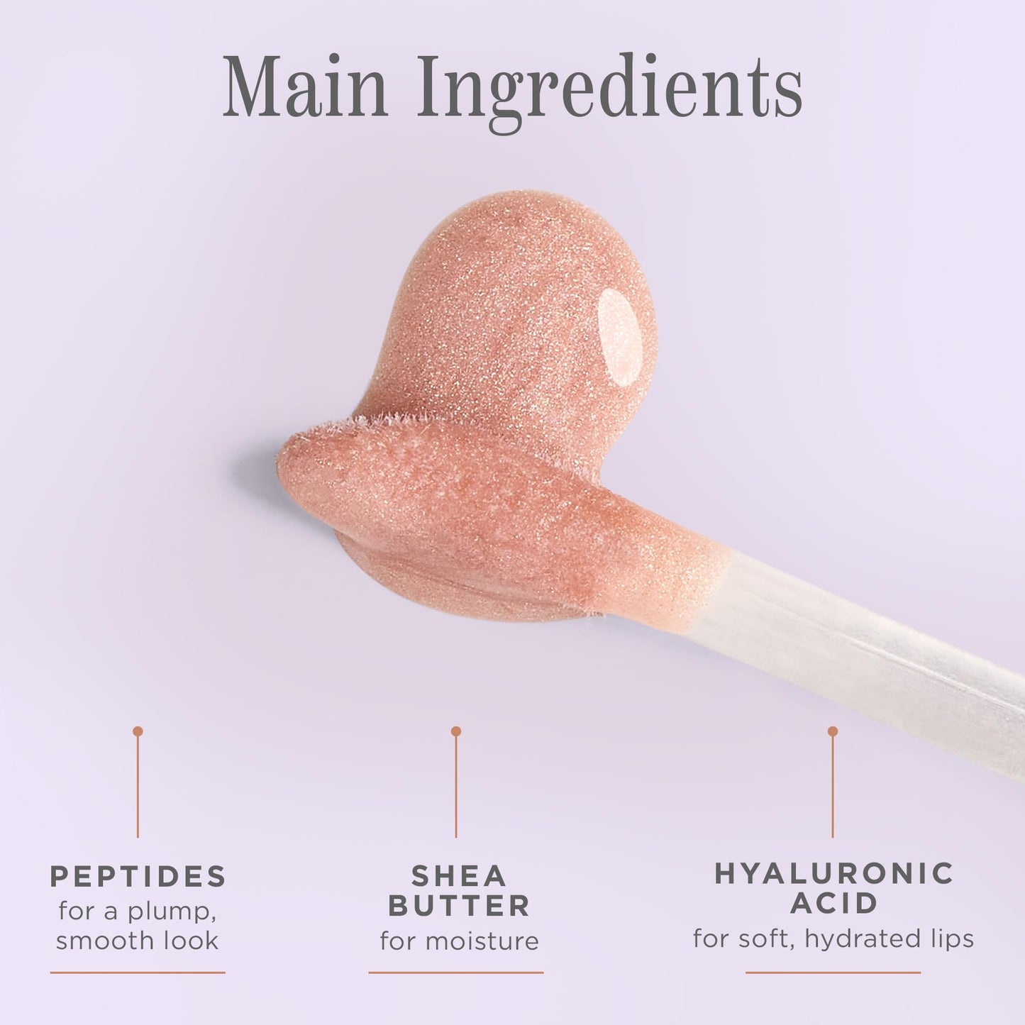 Cote Beauty's Euphoria Peptide Lip Shine, Ultra Hydrating & Long-Lasting Shimmery Sheer Nude Plumping Lip Gloss for Women with Hyaluronic Acid, Shea