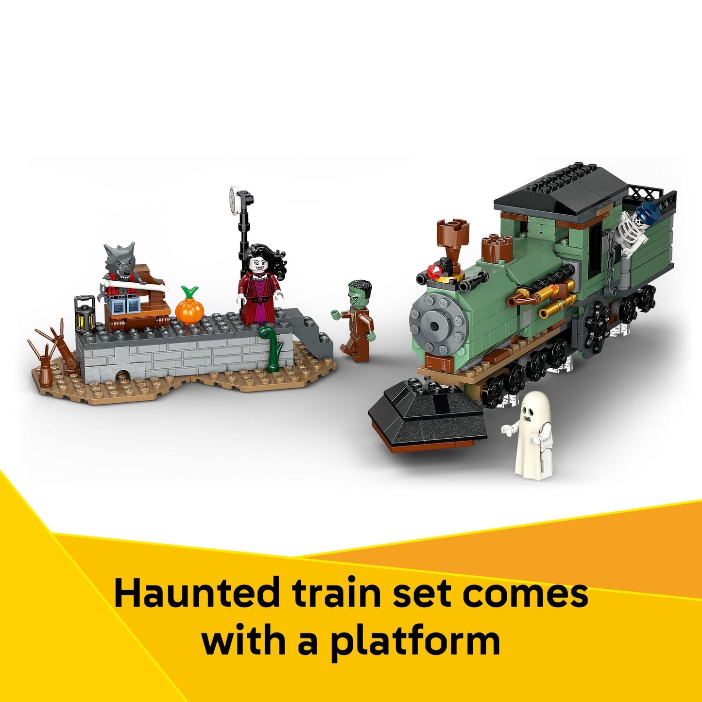 LEGO Creator 3 in 1 Haunted Mansion 31167, Buildable Haunted House, Train or Ship, Halloween Building Toy for Kids Ages 9+, Gift Idea