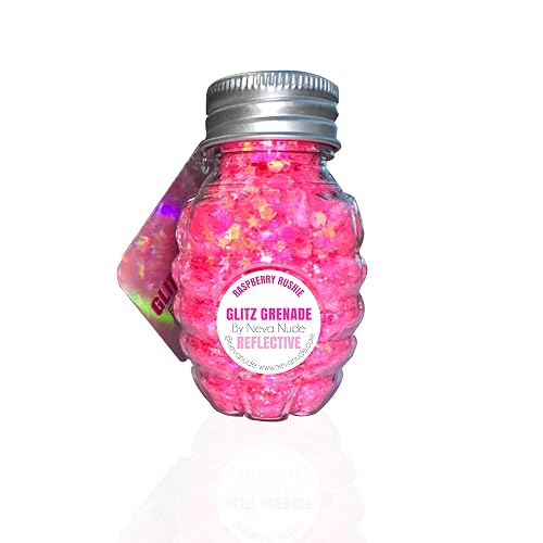Neva Nude Face and Body Glitter Keychain - Holographic Chunky Glitter in Aloe for Festivals, Raves, and More | Cosmetic Grade | Super Sparkly