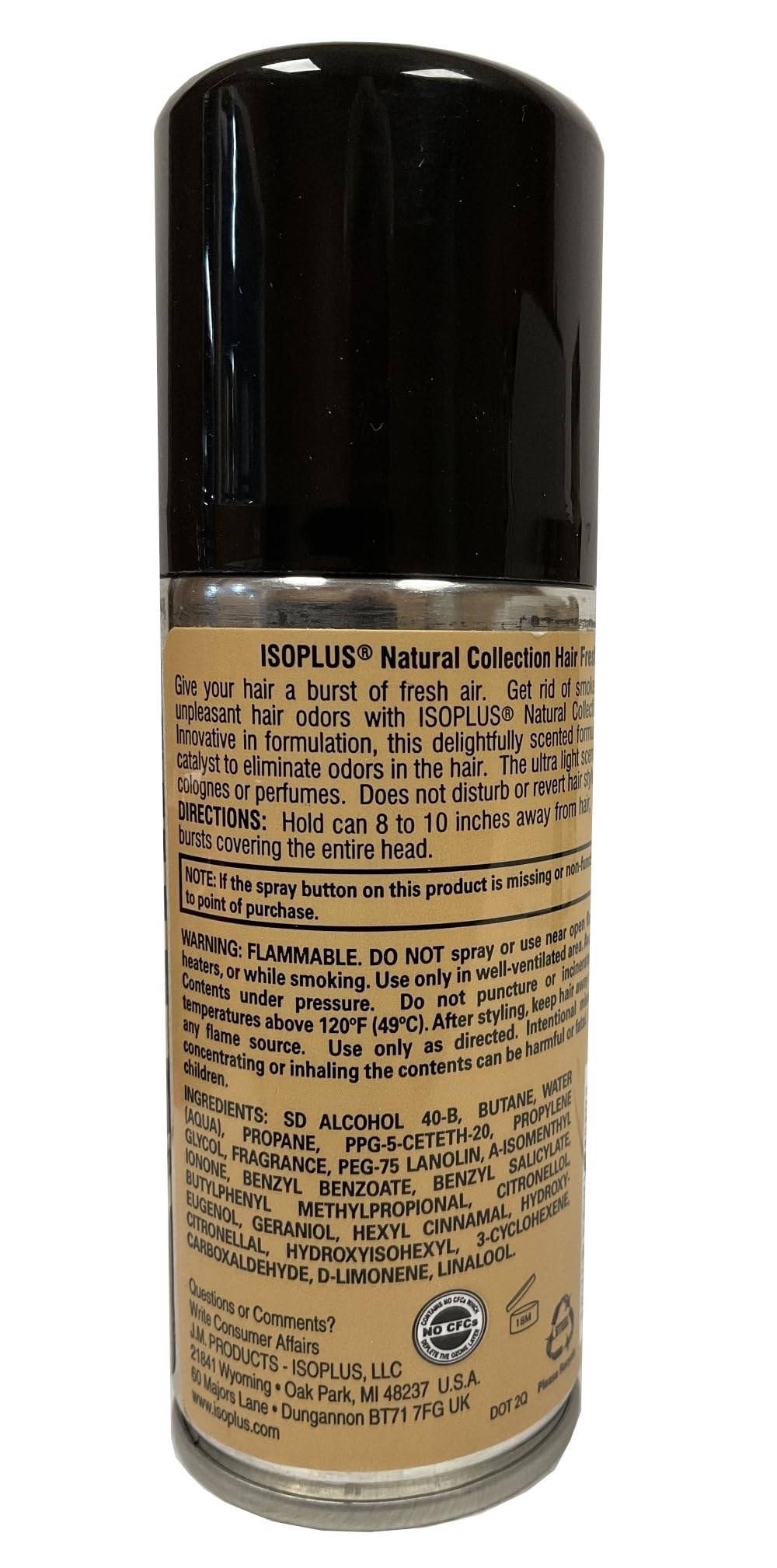 Isoplus Natural Collection Hair Freshener 2 oz.
