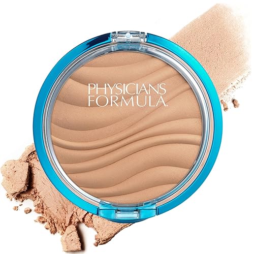 Physicians Formula Mineral Wear Talc-Free Airbrushing Pressed Powder, Full Coverage Mineral Face Powder for Sensitive Skin - Beige