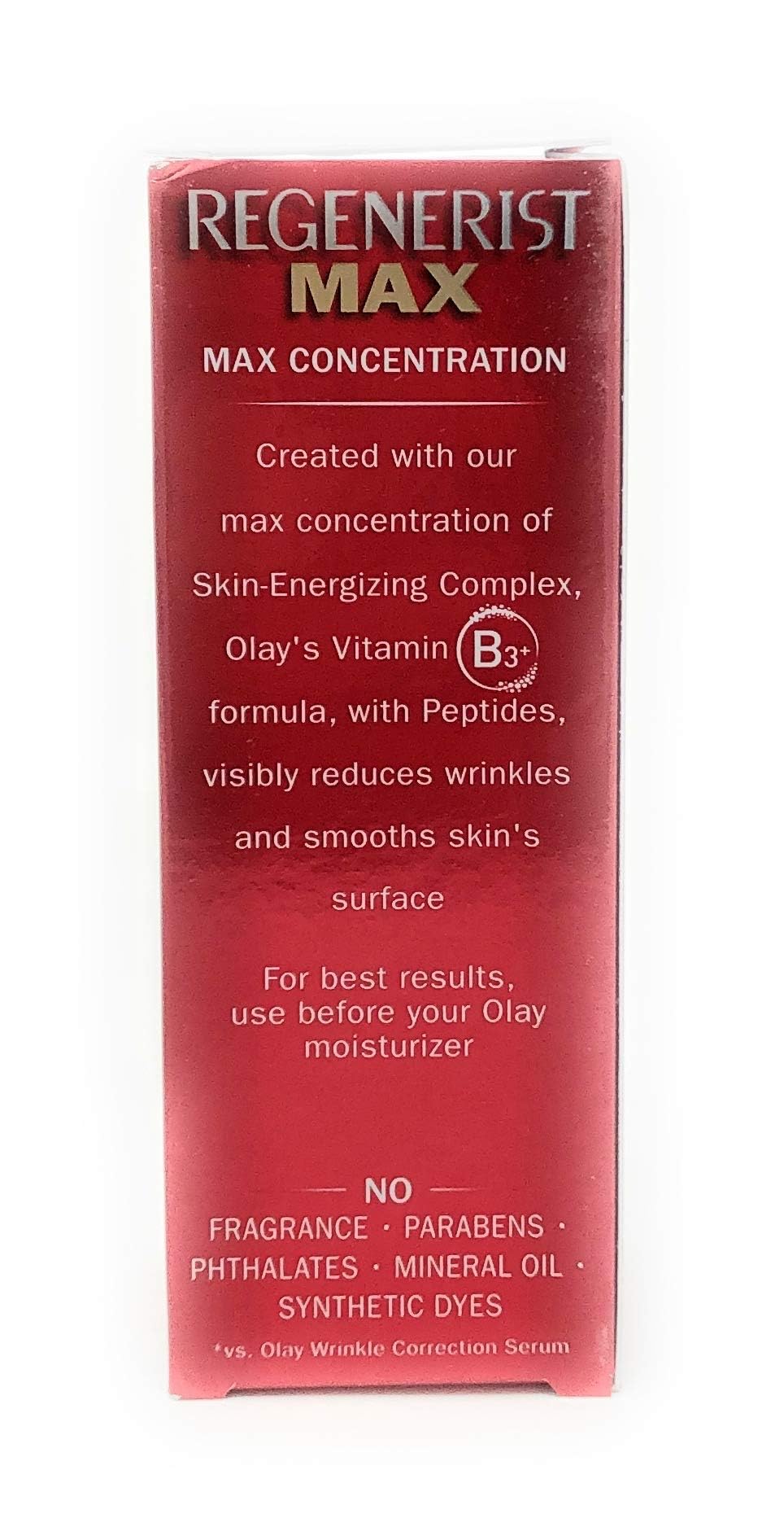 Olay Niacinamide Serum MAX Wrinkle Reducing, Fragrance - Free, 1.3oz. (40 mL)