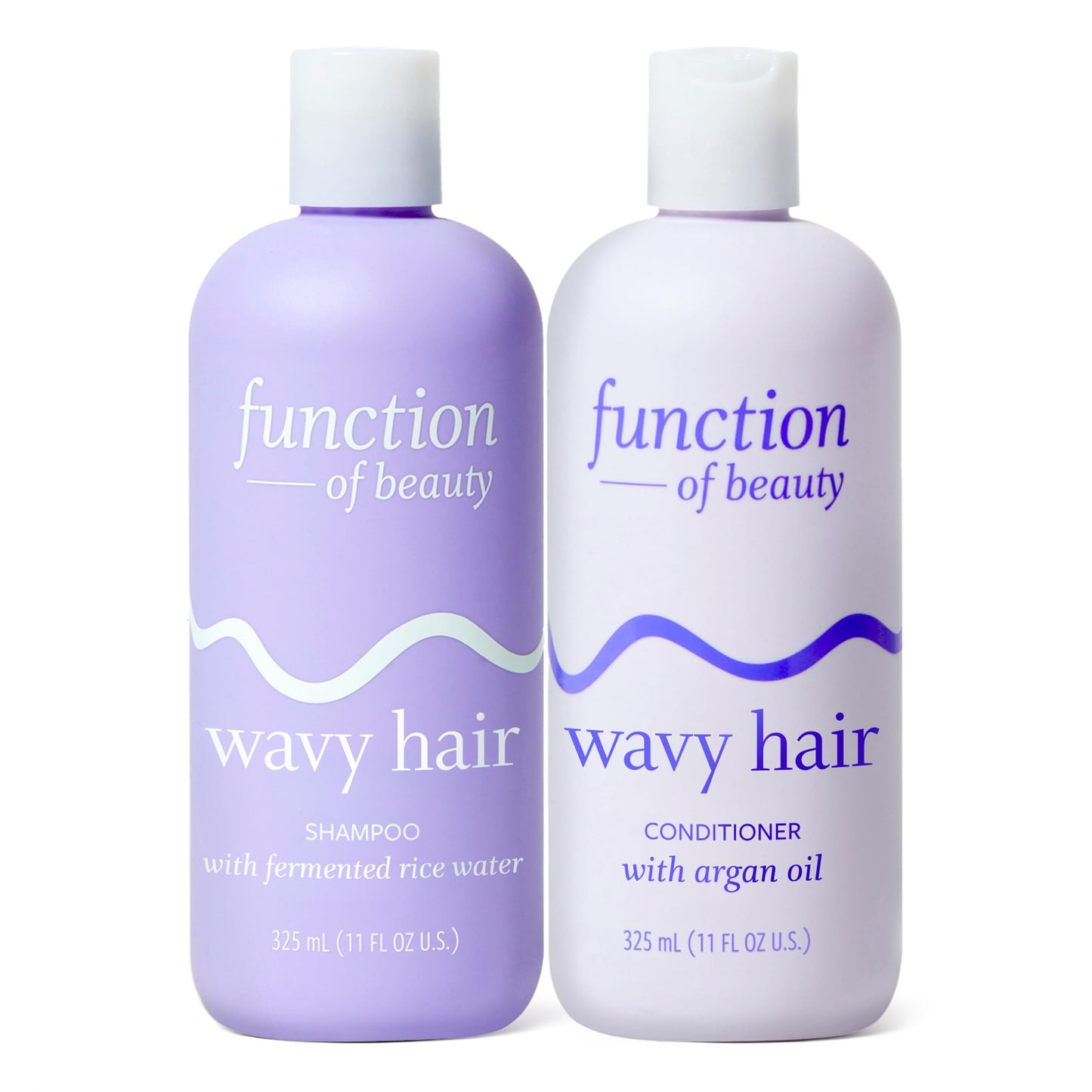 Function of Beauty Wavy Hair Shampoo & Conditioner Set - Sulfate-Free Shampoo & Conditioner Duo for Natural Wavy Texture - Lightweight, Anti-Frizz