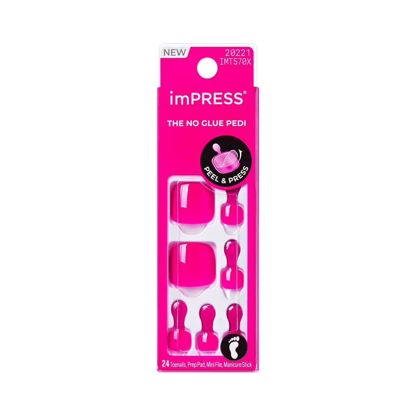 Kiss Impress No Glue Mani Press On Nails, Color, 'Take My Time', Pink, Short Size, Squoval Shape, Includes 24 Toenails, Prep Pad, Instructions Sheet Beauty & Personal Care imPRESS