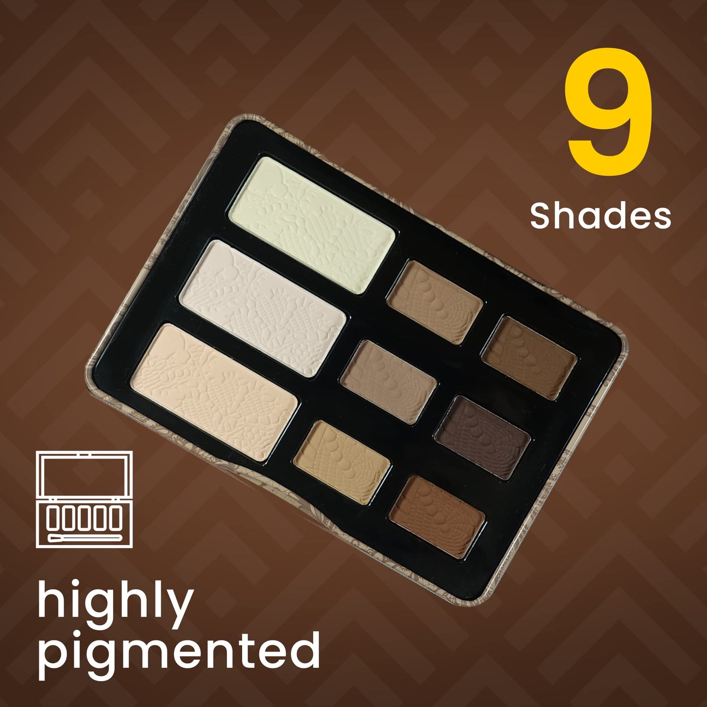 Ccolor Cosmetics - Matte Natural, 9-Color Eyeshadow Palette Matte Finish, Highly Pigmented Eye Shadow Makeup, Long-Wearing Eye Palette, Eye Makeup Kit