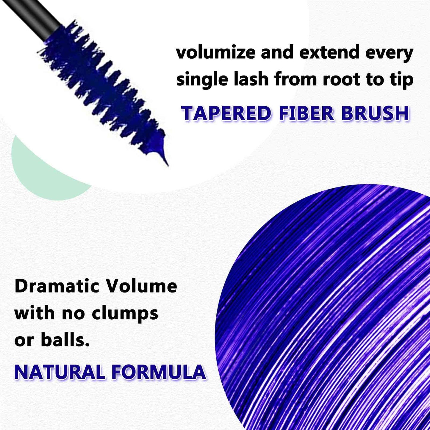 Blue Mascara For Eyelashes Waterproof Voluminous Natural Hypoallergenic Colored Best Benefit Volumizing Lengthening Curling Defining Washable Blue
