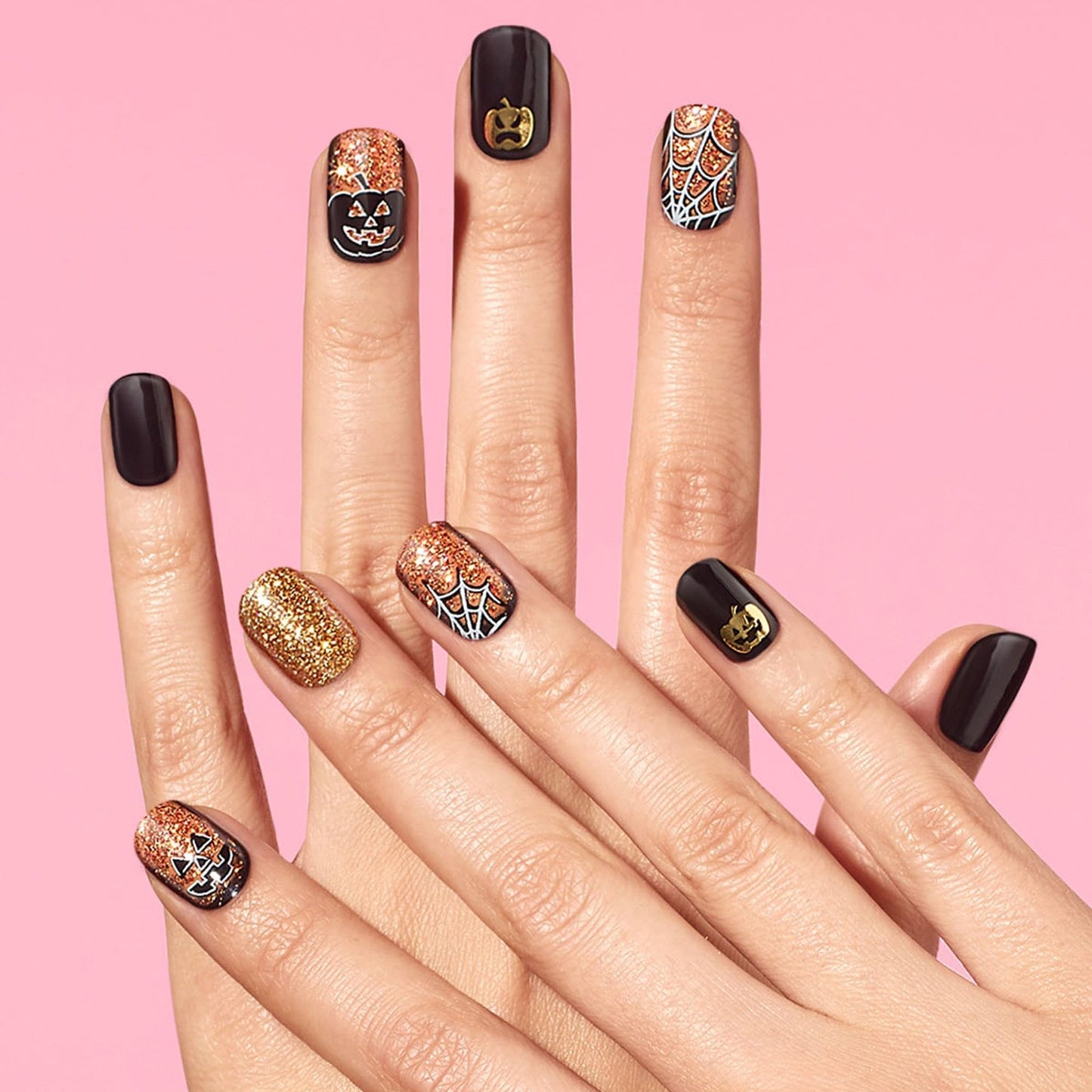 Dashing Diva Gloss Halloween Nail Strips - Twisted Nightmare | UV Free, Long Lasting, Cute Halloween Gel Nail Stickers | Contains 32 Nail Wraps, 1 Beauty & Personal Care Dashing Diva