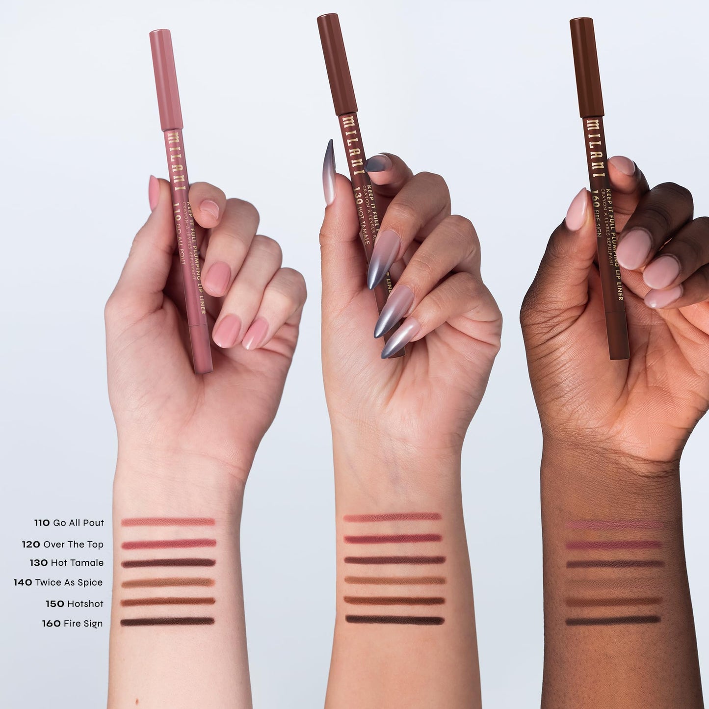 Milani Keep It Full Plumping Lip Liner - Long-Lasting Creamy Pencil for Visibly Fuller Lips - 8-Hour Wear with Chili Extract & Maxi-Lip - Vegan