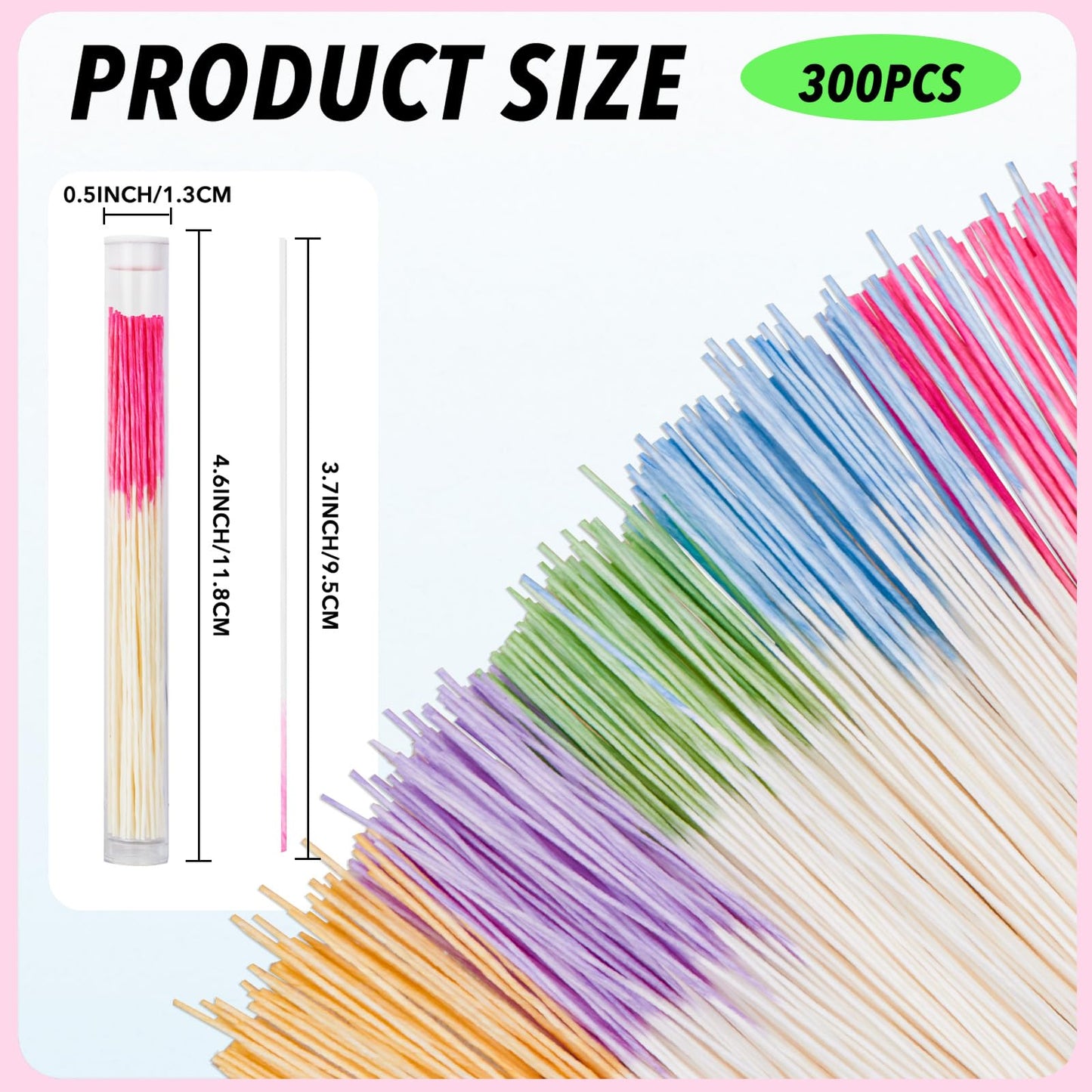 opasyo Ear Hole Cleaner 300PCS Ear Piercing Cleaner Floss,5 Colors Earring Hole Cleaner for Girls Women Men,Disposable Piercing Cleaner Floss Ear Beauty and Personal Care opasyo