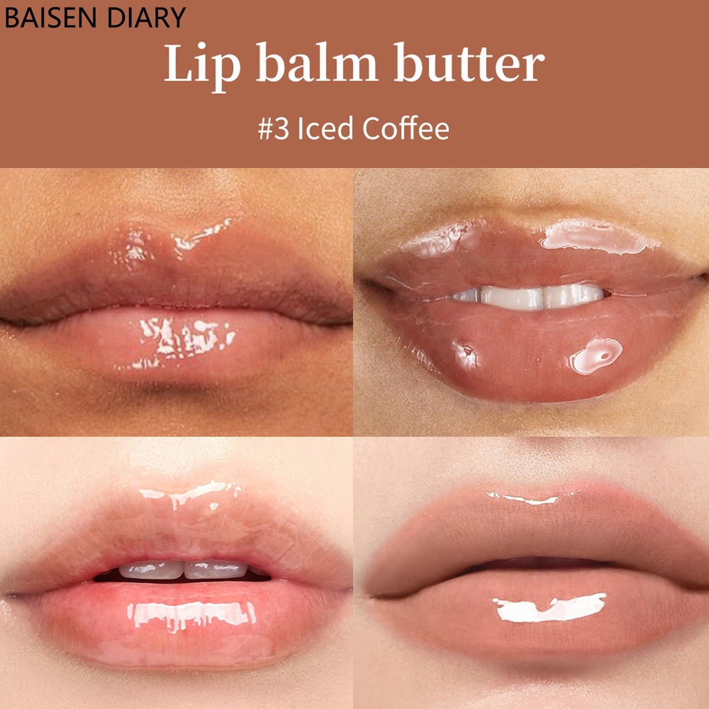 4 PCS Lip Butter Balm - Ultra-Hydrating, Nourishing Lip Care with Natural Ingredients, Shea Butter & Olive Oil, Soothes & Softens Dry Lips (4PCS, 0.5 Beauty and Personal Care BAISEN DIARY