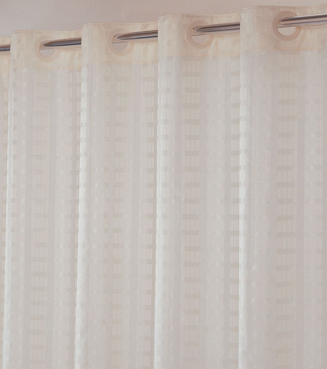 Shower Curtain, Polyester, Beige, 71 in W, 74 in L