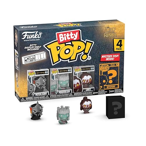 Funko Bitty POP! Lord of The Rings - Witch King, 4-Pack and A Surprise Mystery Mini Figure - 0.9 Inch (2.2 Cm) - Lord of The Rings Collectable…