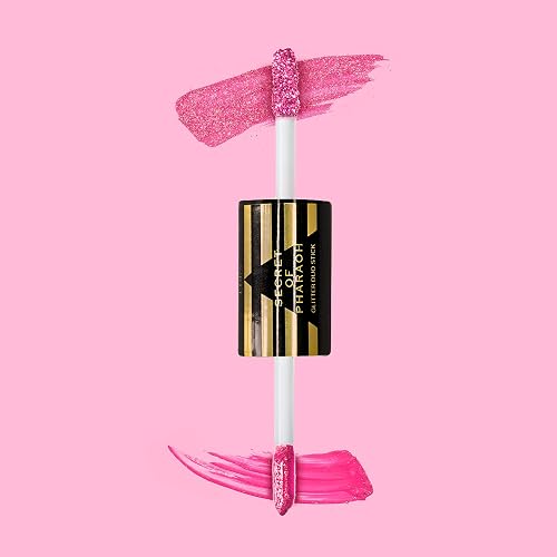 EBIN NEW YORK Secret of Pharaoh Glitter Duo Stick Cleopatra’s Kiss | Dual-Ended Primer & Glitter Face Makeup Stick | Creamy Long-Lasting Shimmer
