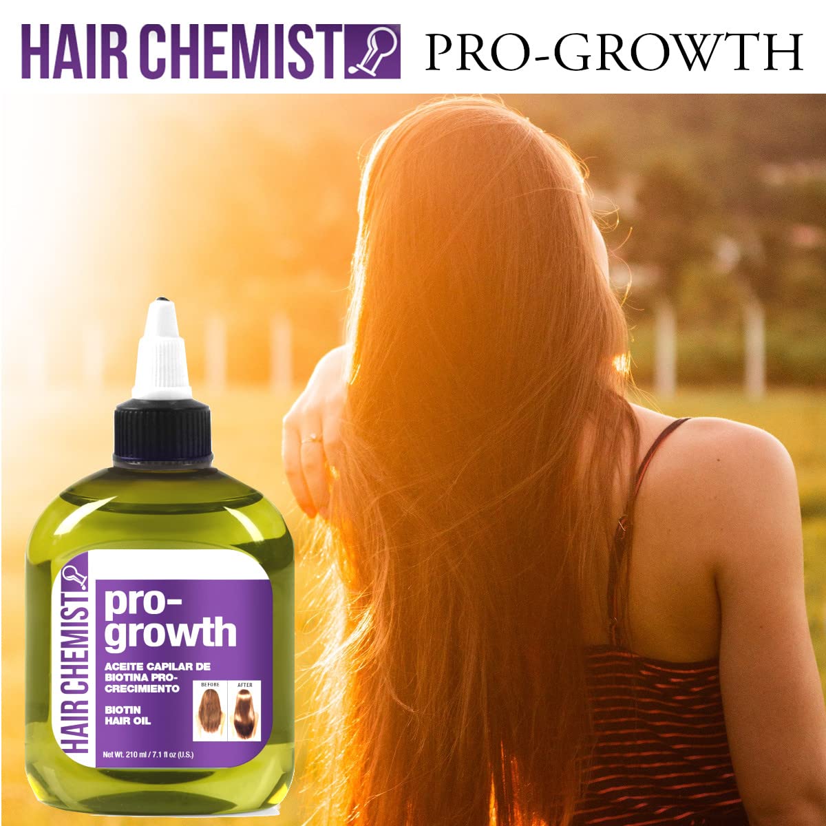 Hair Chemist Pro-Growth Biotin Hair Oil 7.1 oz. - Hair Oil for Hair Growth