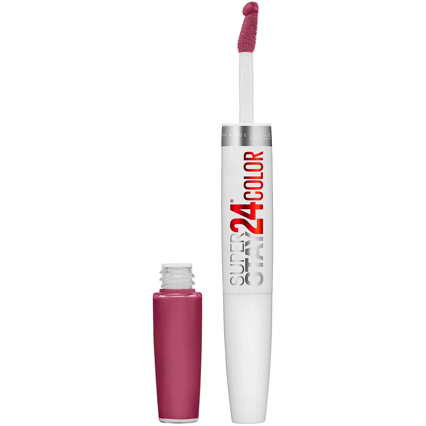 Maybelline Super Stay 24, 2-Step Liquid Lipstick Makeup, Long Lasting Highly Pigmented Color with Moisturizing Balm, Relentless Ruby, Ruby Red, 1
