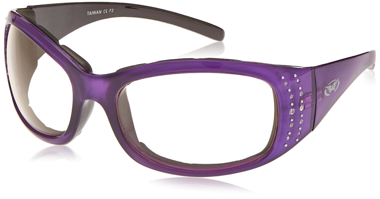 Global Vision Eyewear 24 Marilyn 2 Plus Riding Sunglasses with Clear to Smoke Photochromatic Lens