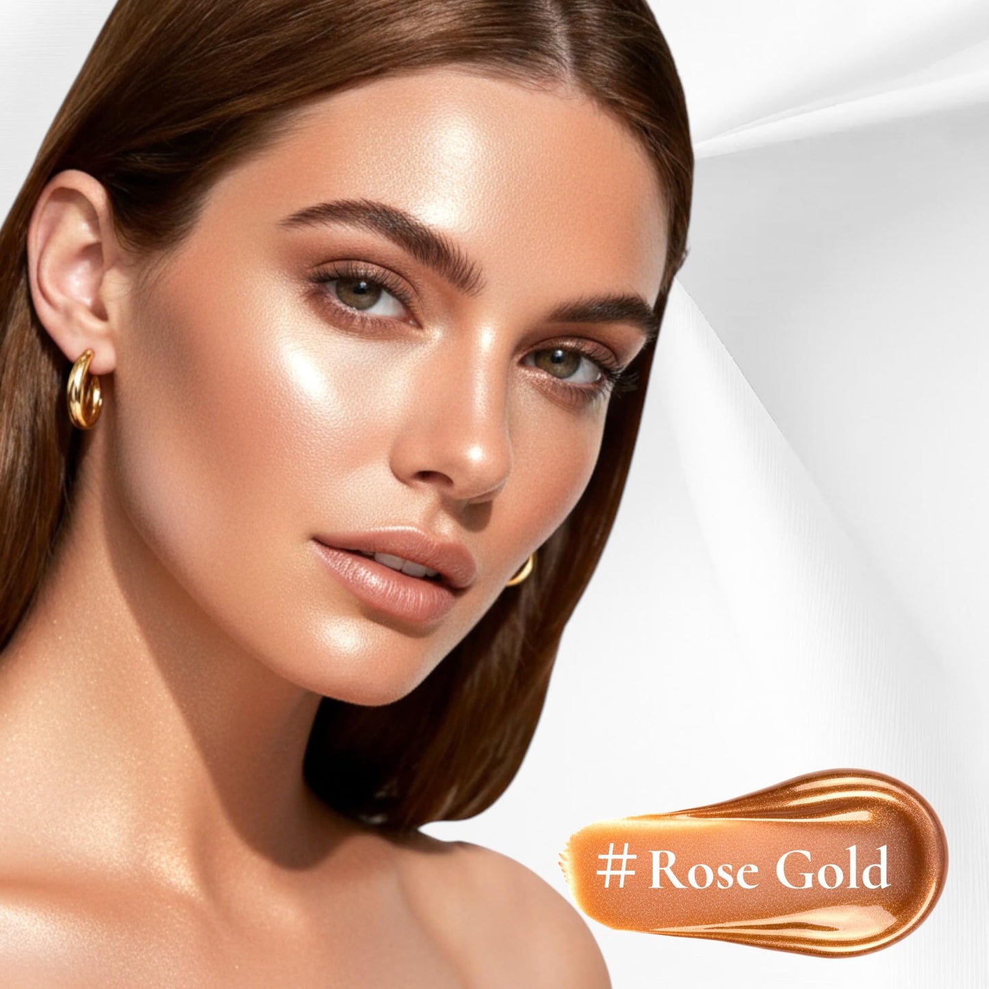 b.pure Moisturizing Bronzer Drops | Rose Gold | Tinted Face & Skin Glow Enhancer | 1 oz, 3-Pack
