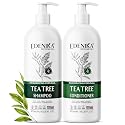 EDENIKA BOTANICALS Tea Tree Oil Shampoo and Conditioner Set, Deep Cleansing for Buildup & Oily Scalp, Soothes Itchy Scalp & Refreshes Hair, Sulfate