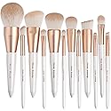 Makeup Brushes Set, EVRCHGIEA 12pcs Premium Eye Shadow, Eyebrows, Eyeliner, Concealer, Lip Liner?Foundation Makeup Brush White Travel Makeup