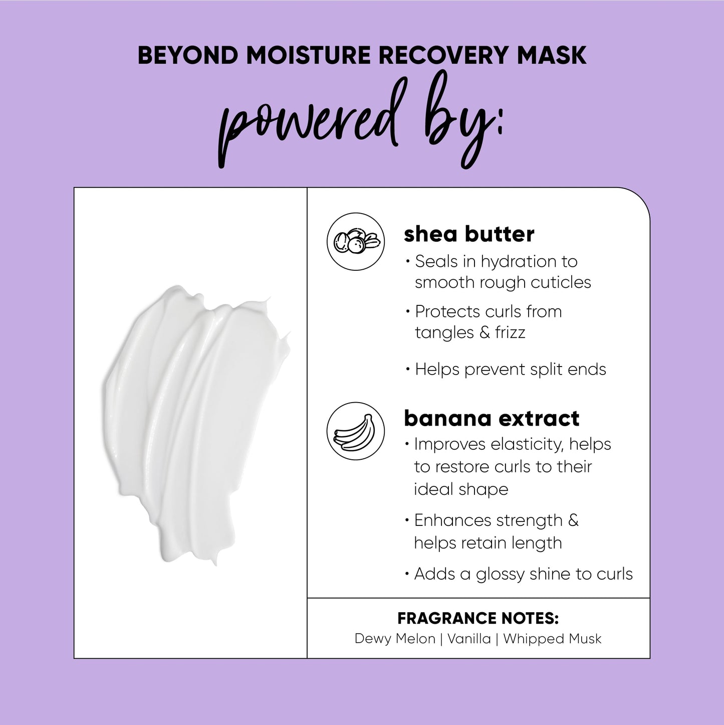 HASK Beyond Moisture Recovery Mask with Shea Butter & Banana Extract for Wavy, Curly, Coily & Kinky Hair, Softens, Moisturizes, Prevents Damage