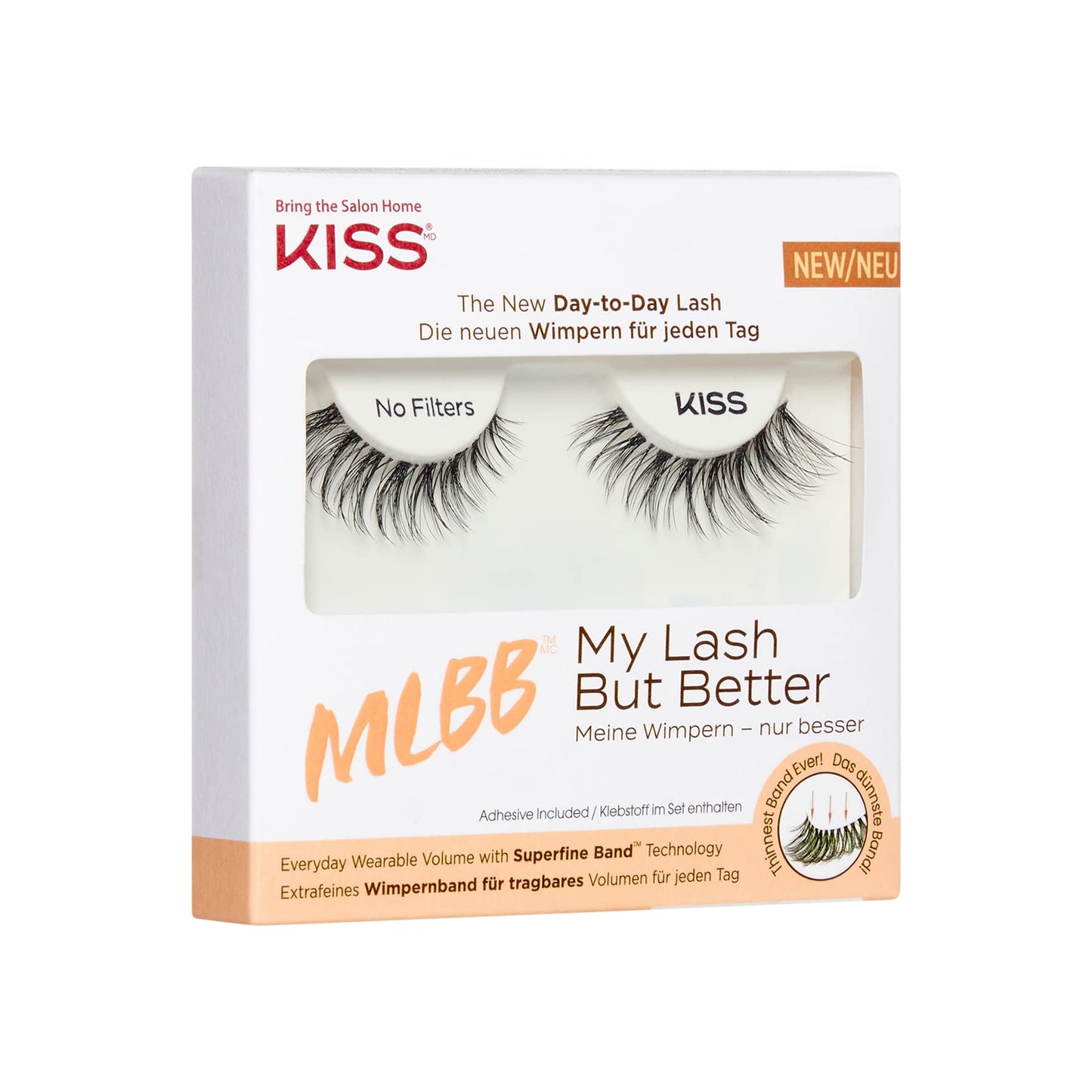 KISS MLBB My Lash But Better False Eyelashes, Everyday Wearable Volume with Superfine Band Technology, Easy To Apply, Reusable, Cruelty-Free, Contact…