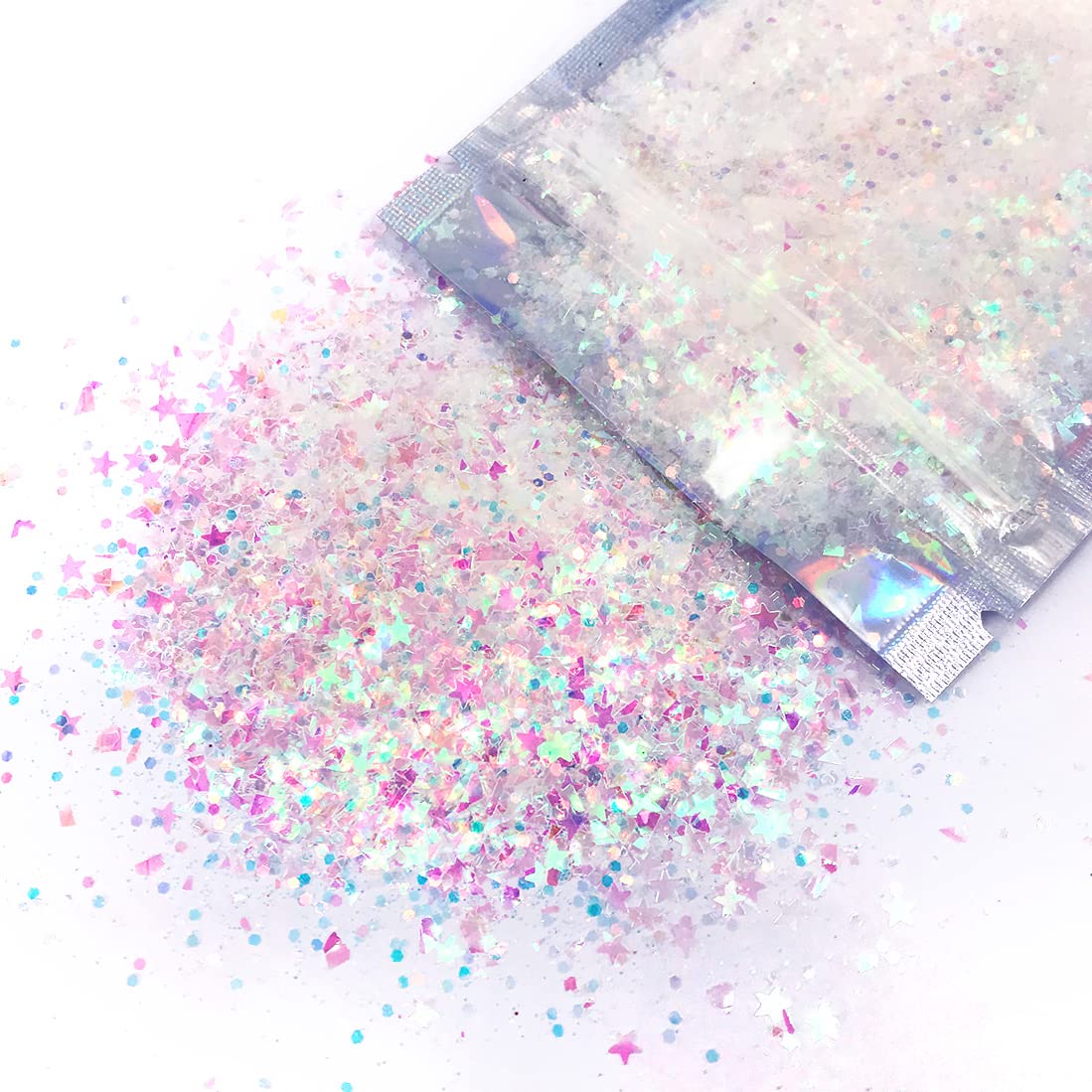 Iridescent Face & Body Glitter - Chunky Glitter - Uses Include: Holidays, Cheerleading, Festival, Rave, Hair, Makeup, Face, Body, Nails, Resin, Arts
