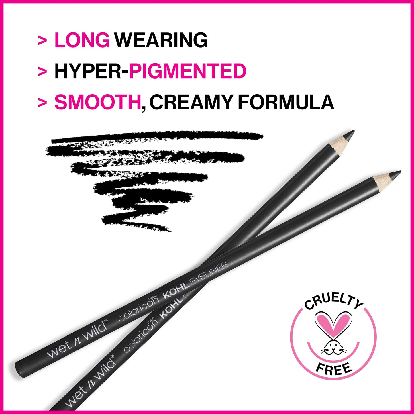 wet n wild Color Icon Kohl Eyeliner Pencil - Rich Hyper-Pigmented Color, Smooth Creamy Application, Long-Wearing Matte Finish Versatility