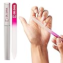 Dr. Dana Glass Nail File with Case - Premium Double-Sided Etched Crystal Nail File for Natural Nails, Protective Travel Case Included - Ideal Self