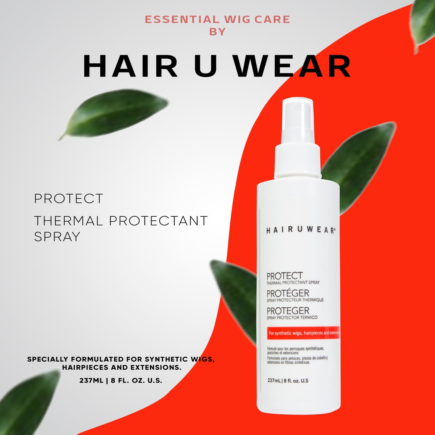 Raquel Welch HairUWear Thermal Protectant Spray for Synthetic Wigs, Hair Pieces, and Extensions 8 Fl oz